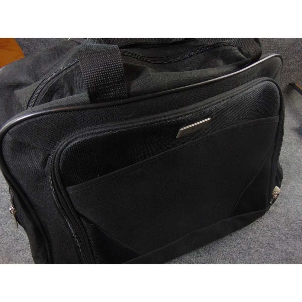 Protege Rolling Underseat Bag Mens Black Solid Travel Carry On Luggage 7117010